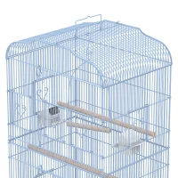 PawHut® Vogelkäfig mit Ständer Vogelvoliere Vogelhaus Metallvoliere für Vögel Weiß(m-10)