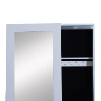 HOMCOM® Schmuckschrank Spiegelschrank weiß(m-6)