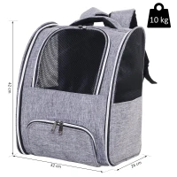 PawHut® Transporttasche Reisetasche Haustierrucksack 3 Eingang mit Festgurte Oxfordstoff 32 x 26 x 42 cm(m-2)