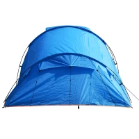 Outsunny® Campingzelt Kuppelzelt Blau L375 x B240 x H150cm(m-7)