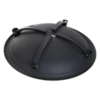 Outsunny® Feuerschale mit Funkenschutz klappbar 66cm Schwarz(m-6)