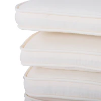 Outsunny Set of 6 Pcs Chair Cushion, 42Lx42Wx5T cm-Cream White(m-7)