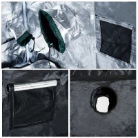 Outsunny® Growbox 1,2x1,2x2m Growzelt Growschrank Zuchtschrank(m-4)