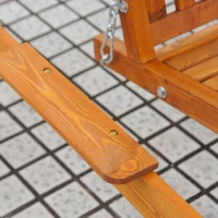 Outsunny® Hollywoodschaukel aus Lärchenholz 3-Sitzer Gartenschaukel mit Sonnendach Blau(m-8)