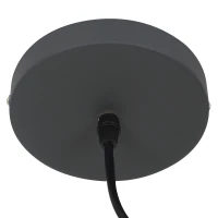 HOMCOM® Hängeleuchte Deckenstrahler Industrie Vintage E27 40W Küche Bar Metall schwarz ∅34,5 x H28 cm (ohne Birne)(m-8)