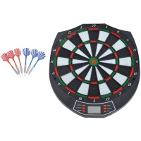 HOMCOM® Elektronische Dartscheibe Dartboard soft Dart inkl. 6 Pfeile(m-1)