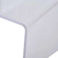 HOMCOM Beistelltisch aus klarem Acrylglas Glastisch Couchtisch(m-6)