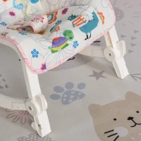 HOMCOM® Baby Schaukelsitz Schaukelstuhl vibrierende Babywippe mit Musik Tiermuster(m-11)