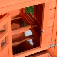 PawHut Kaninchenstall Kaninchenkäfig Hühnerstall Hühnerkäfig mit Freigehege Holz(m-10)