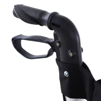 HOMCOM® Rollator mit Stuhl Faltbarer Gehwagen Tasche Verstellbare Griffe Alulegierung(m-9)