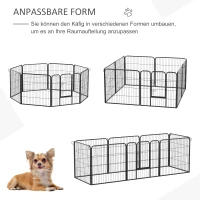 PawHut® Welpenauslauf Freilaufgehege für Kaninchen und Kleintiere 80x80 cm(m-4)