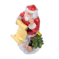 Outsunny Weihnachtsmann Nikolaus Figur Santa Weihnachtsdeko(m-9)