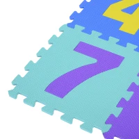 HOMCOM® 10 Stück Puzzlematte Zahlen Matte Kinder Spielmatte Kinderteppich 26-teiliges Set(m-6)