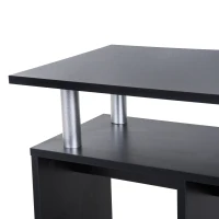 HOMCOM® Küchenwagen Servierwagen Rollwagen mit 6 Fächern Schwarz(m-10)