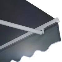 Outsunny® Markise Gelenkarmmarkise Sonnenschutz Grau 3,95x2,5m(m-4)