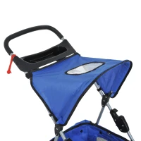 PawHut® Hundebuggy Hundewagen mit Sonnendach Stahl Blau(m-8)