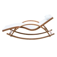 Outsunny® Schaukelstuhl Sonnenliege Holz Schwingstuhl(m-3)