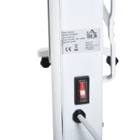 HOMCOM® Heizgerät Elektroheizung Timer mit Fernbedienung 1000/2000W Weiß(m-9)