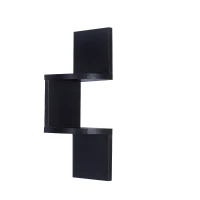 HOMCOM® Wandregal Eckregal Zickzackregal schwarz(m-3)