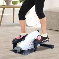 HOMCOM® Mini-Ellipsenmaschine Unter-Desk-Trainer mit LCD-Monitor Schwarz+Weiß(m-1)