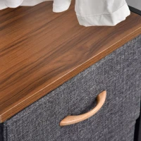 HOMCOM® Garderobenständer Korridor Garderobe 3 Schubladen Kleiderstange Stahl Grau(m-10)