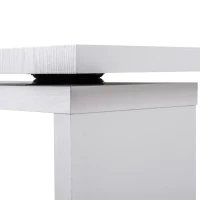 HOMCOM Eckschreibtisch Stahl, MDF 187,5 x 50 x 76,1 cm Weiß(m-7)