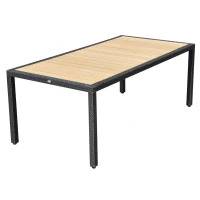 19-tlg. Alu Polyrattan-Set Gartenmöbel Rattan Sitzgruppe Esstischgruppe(m-6)