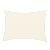Outsunny® Sonnensegel - Maße: 4x6m | Farbe: Creme | Stoffe: 185g/m² HDPE(m-1)