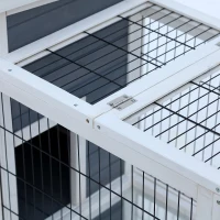 PawHut® Hasenstall mit Freilaufgehege Tannenholz(m-8)