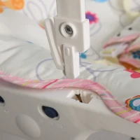 HOMCOM® Baby Schaukelsitz Schaukelstuhl vibrierende Babywippe mit Musik Tiermuster(m-10)