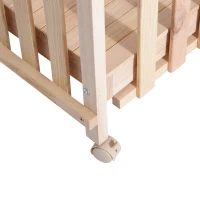 Outsunny® Sandkasten Spielhaus Sandbox Spielveranda mit Dach Holz(m-8)