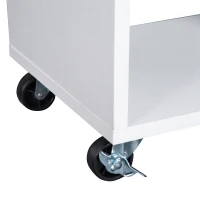 HOMCOM® Küchenwagen Servierwagen Rollwagen mit 6 Fächern Weiß(m-9)