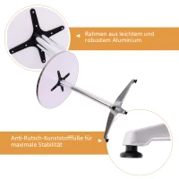 HOMCOM® Bartisch Stehtisch Bistrotisch Partytisch höhenverstellbar 70/110 cm Aluminium(m-5)