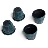 Outsunny® Vogeltränke Wasserschale Kunststoff Antik Grün(m-6)