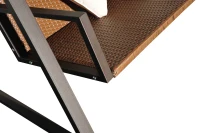 Outsunny Rattan Hollywoodschaukel - Metallgestell mit Kissen, braun, belastbar bis 360kg(m-12)