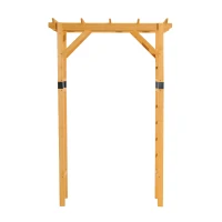 Outsunny Rosenbogen Torbogen Rankgitter Pergola Spalier Tannenholz(m-5)