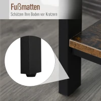 HOMCOM® Bücherregal Standregal 4-stufiges Büroregal Metallrahmen Spanplatte Schwarz(m-8)