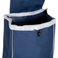 HOMCOM® Einkaufstrolley Einkaufsroller klappbar mit Treppensteiger Blau(m-8)