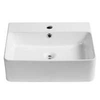 kleankin® Waschbecken Waschschale Waschtisch Aufsatzwaschbecken Keramik 52 x 42 x 15,5 cm(m-3)