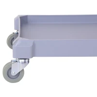 HOMCOM® Putzwagen Systemwagen 3 Ablagen mit Abfallsack Grau(m-11)