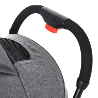 HOMCOM® Kinderwagen Faltbarer Buggy Babyschale Babywanne 0-36 Monate Grau(m-8)