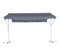 Outsunny® Standmarkise 2,95 x 3,45m grau(m-1)