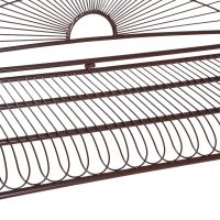 Outsunny Hängebank Schaukel Bank Gartenschaukel mit Ketten, Metall, Braun, 122x58x57cm(m-9)