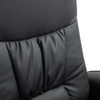 HOMCOM Massagesessel mit Fußhocker | Heizfunktion | 135° Neigung | 81 x 81 x 105 cm | Schwarz(m-10)