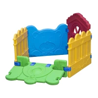 Kinderrutsche Spielzeug Gartenrutsche Kinder Rutsche mit Zaun(m-10)