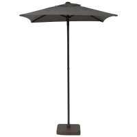 Outsunny® Gartenmöbel Set 7-teilige Sitzgruppe 1 Sonnenschirm, 1 Tisch, 4 Stühle Metall(m-2)