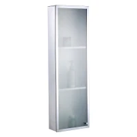 HOMCOM® Hängeschrank Badschrank 3 Fächer Edelstahl 25x80cm(m-3)