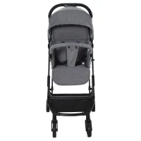 HOMCOM® Kinderwagen Faltbarer Buggy Babyschale Babywanne 0-36 Monate Grau(m-4)