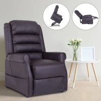 HOMCOM® Massagesessel Aufstehhilfe Wärmefunktion 88 x 83 x 110 cm Braun(m-1)