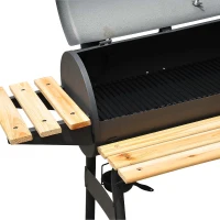 Outsunny® BBQ Grillwagen Holzkohlegrill 118x53x101cm(m-6)